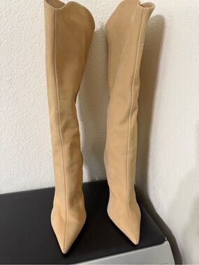 Schutz Maryana Sculpt knee high boots light nude size 8.5